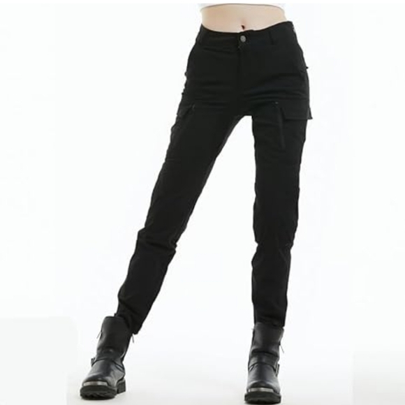 3R Pants - Black cargo pants Stretchy Skinny leg
